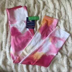 NWT Champion Double Dry Leggings in Marble Sherbet